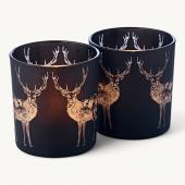 2 Photophores Noir Cerf PM
