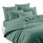 Drap Housse Limy Céladon Lin-Lavé Coton (2 tailles)