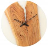 Horloge Moderne Bois d'Acacia Résine
