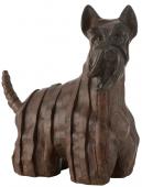 Chien Terrier Ecossais Marron H46cm