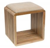 Tabouret Calopsite Teck Naturel Recyclé