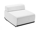 Chauffeuse Basse Elite Noir - Coussins Blancs