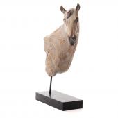 Tête de Cheval sur Socle Nature H48cm