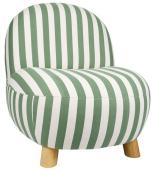 Fauteuil Belly Vert-Ecru