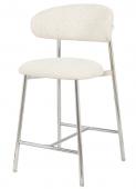 Tabouret de Bar Curve Beige Chrome