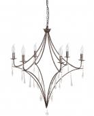 Lustre Nina Métal Pampilles 6 Feux