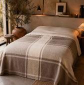 Plaid Hygge Laine Ivoire /  Lin - 140*200 NEW