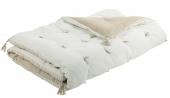 Futon Matteo Velours / Lin Blanc 180x80 Blanc d'Ivoire