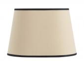Abat-Jour Ovale Beige Bordé Noir
