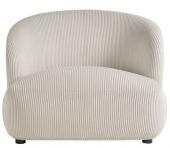 Fauteuil Lisette Velours Côtelé Crème XL