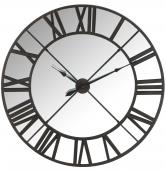 Horloge Miroir Metal Noir GM