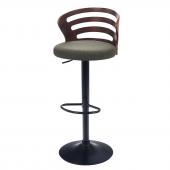 Tabouret de Bar Emilio Tissu Bois Métal (3 couleurs)