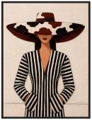 Toile Encadrée Mystère Cadre Noir 84*124