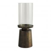 Photophore Danaé Verre Alu Doré GM Blanc d'Ivoire