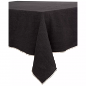 Nappe Venise Lin Lavé Noir (2tailles)