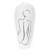 Vase Femme Blanc Mate H74cm