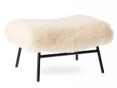 Repose Pied Domme Blanc Fourrure