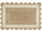 Tapis Enola Jute Naturel / Blanc Blanc d'Ivoire 300x200