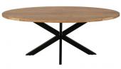 Table Ovale Brooklyn Acacia Métal 190cm