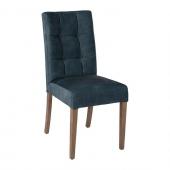 2 Chaises Velours Bleu Mineral Elsy