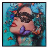Toile Cadre Masque Papillon 100*100 NEW