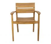 4 Fauteuils de Jardin Solian Nael Acacia Naturel