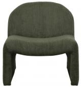 Fauteuil Minimal Velours Côtelé Vert