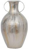 Vase Amphore Beige Gris Doré H58cm - NEW -