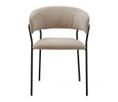 4 x Fauteuils Wilona Velours Beige