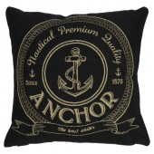 2 Coussins Gobelin Anchor Anthracite Double Face