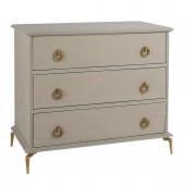 Commode 3 Tiroirs Gabrielle Taupe Blanc d'Ivoire