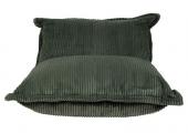 Fauteuil Pouf Sola - 1 Place Velours Côtelé Vert