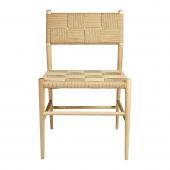 Chaise Juliette Bois Blond Cordes Nat Blanc d'Ivoire