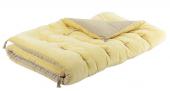 Futon Matteo Velours / Lin Jaune Pastel 180x80 Blanc d'Ivoire