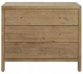 Commode Marcelle 3 Tiroirs Chêne Clair Blanc d'Ivoire
