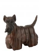 Chien Terrier Ecossais Marron H29cm