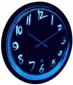Horloge Murale Led Lumière Bleue