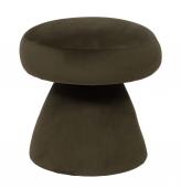 Tabouret Champignon Velours Kaki