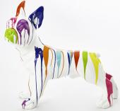 Bulldog Français Debout Trash Blanc 90cm