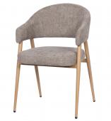 Fauteuil de Table Tom Tissu Taupe