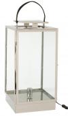 Lanterne Electrique Métal Argenté GM