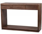 Console Contemporaine 3 Tiroirs Finition Noyer