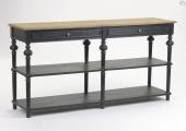 Console 2 Tiroirs Drapier Bois Noir New Legende Amadeus