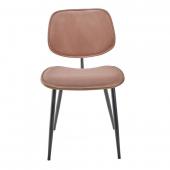 2 Chaises Olympia Bois Velours Rose