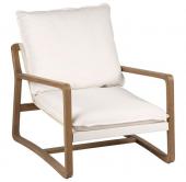 Fauteuil Chêne Coton Blanc Azenor