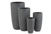 S/4 Pots Argile Gris Jline By Jolipa (Outdoor)