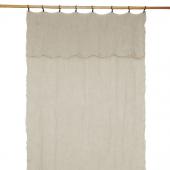 2 x Rideaux Bergame Voile de Lin Naturel 130*300