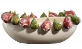 Coupe Allongée Figues Porcelaine