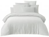 2 x Taies d'Oreiller Taloa Blanc Satin de Coton Lavé (3tailles)