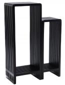 S/2 Sellettes Calopsite Teck Noir